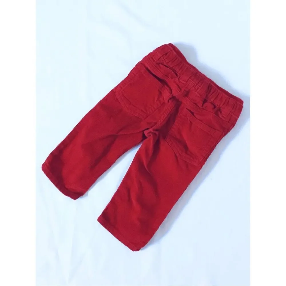 GAP BabyGap Infant Toddler 12-18 Months Corduroy Red Bottoms